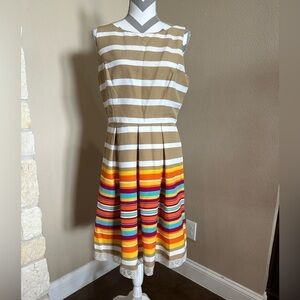 Ronni Nicole dress with stripes and lace trim